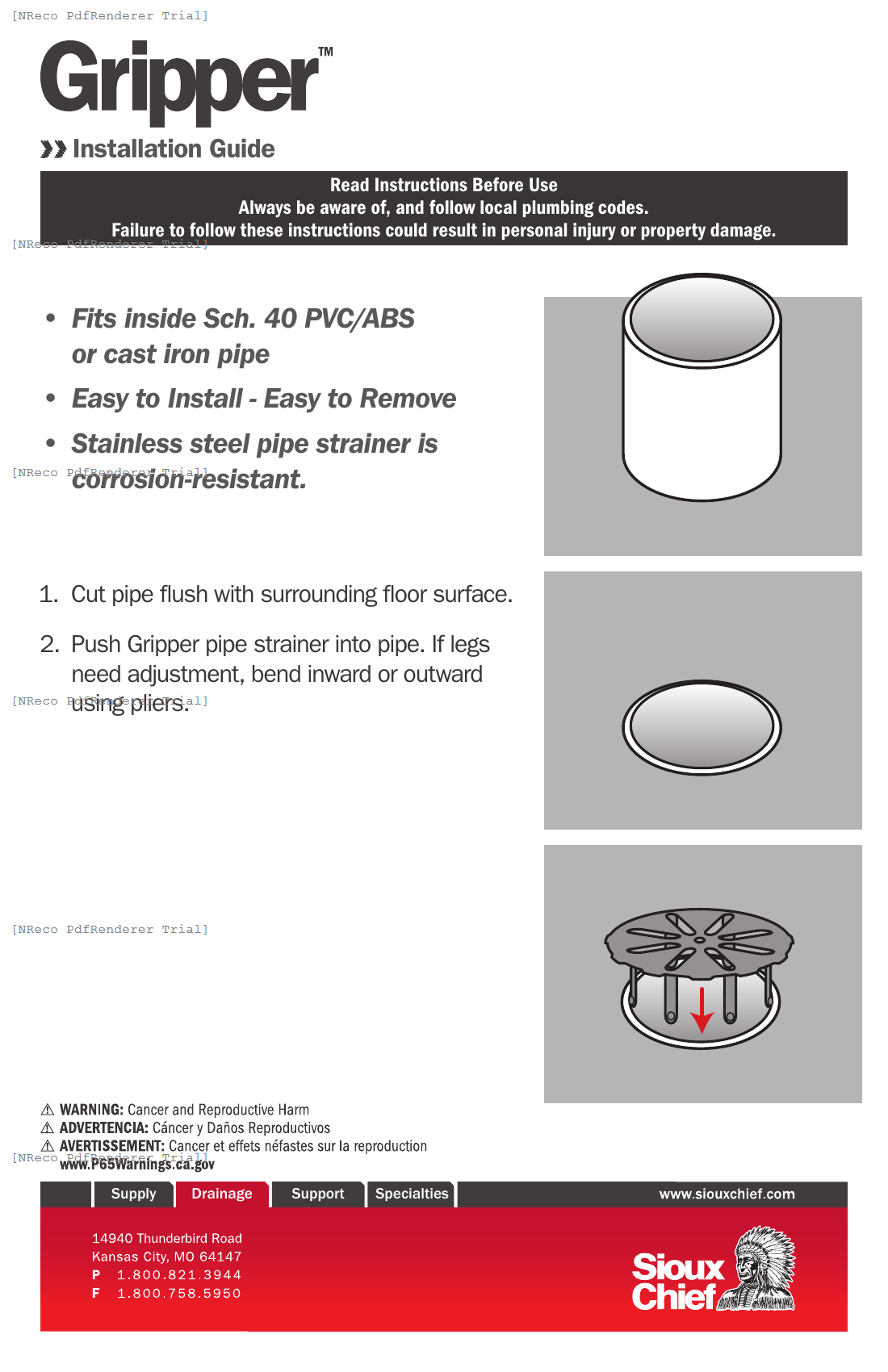 847 SERIES - GRIPPER - INSTALLATION GUIDE.PDF Technical Document